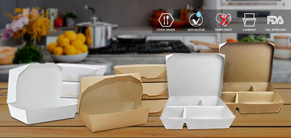 Lunch box kertas food grade untuk kemasan makanan
