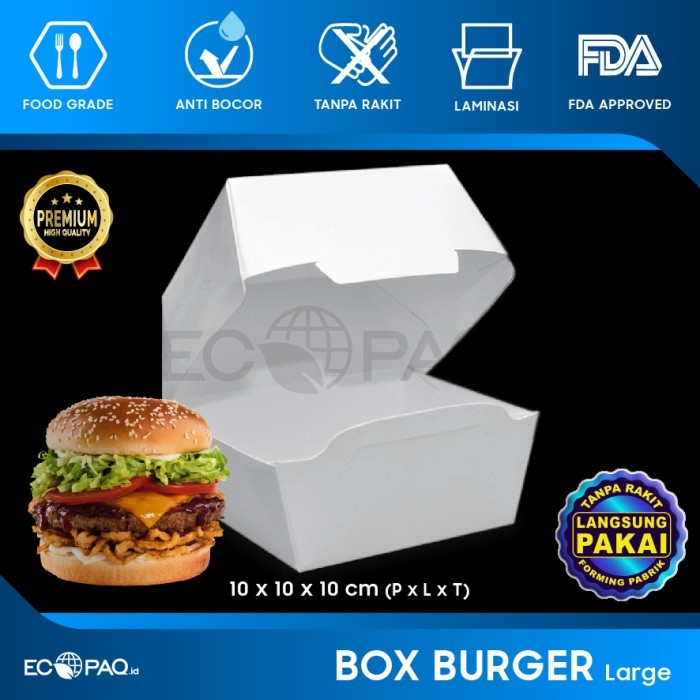 box burger putih polos size l